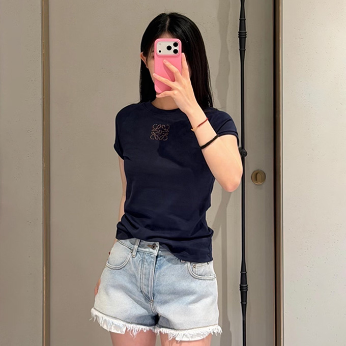 celine large triomphe letter print short sleeve t-shirt